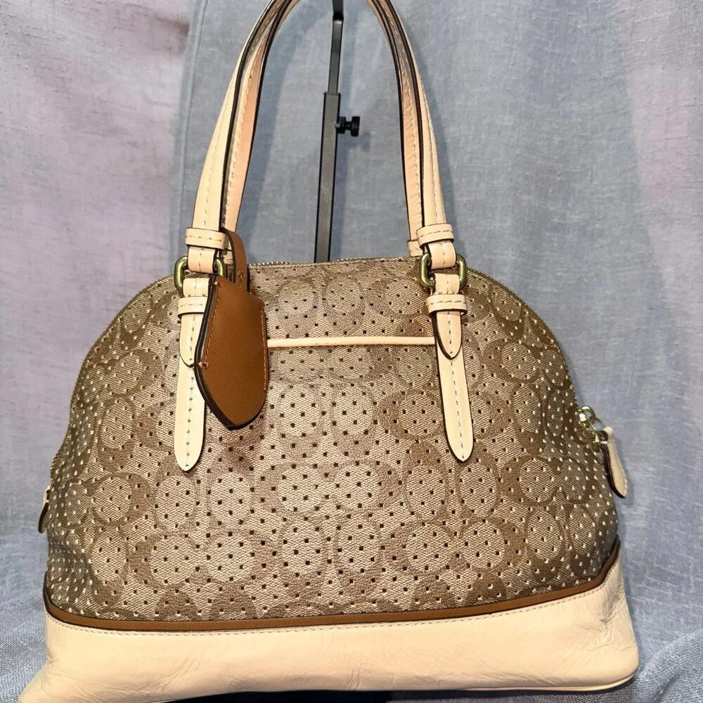 Coach Perforated Leather Satchel – Modern Elegance with Iconic Craftsmanship